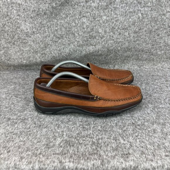 ✅Allen Edmonds Boulder Loafers Mens 9.5D Brown Leather Slip-On Driving Moc/Shoes - Picture 5 of 12
